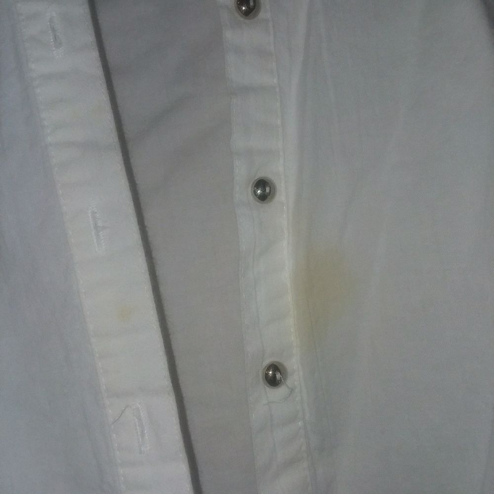 LITTLE GIRLS WHITE WITH LACE BUTTON SHIRT - Picture 3 of 4